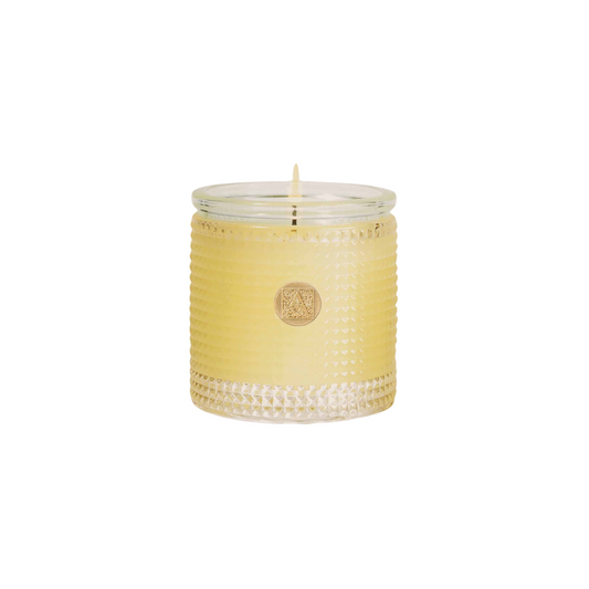Aromatique Orange and Evergreen Texured Glass Candle