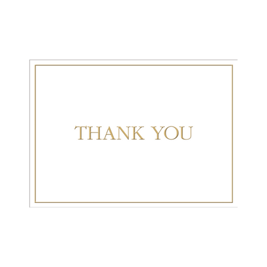 Caspari Gold Embossed Thank You Notes