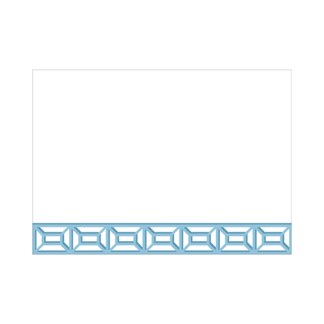 Caspari Garden Gate French Blue Correspondence Cards