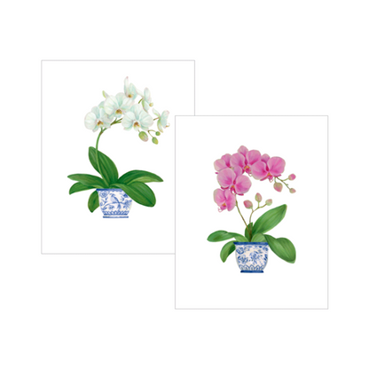 Potted Orchids Note Cards with Envelopes