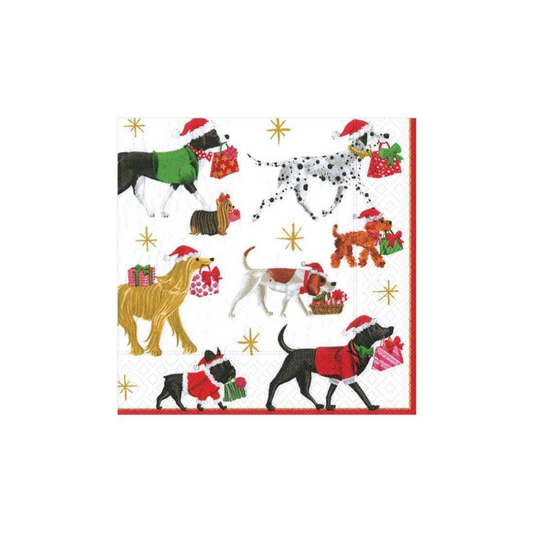 Caspari Christmas Delivery Paper Cocktail Napkins
