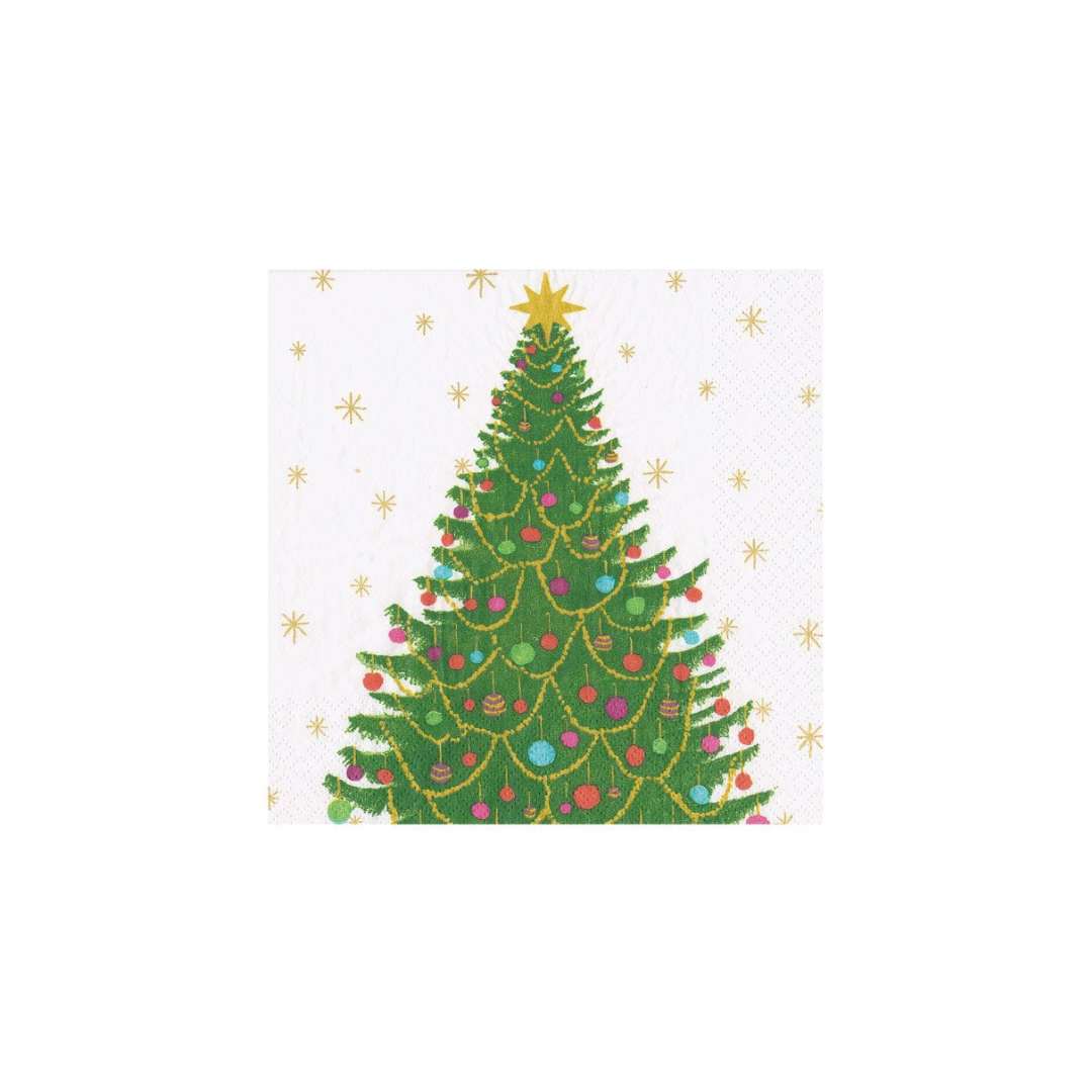 Caspari Merry and Bright Cocktail Napkins