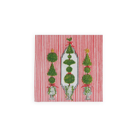 Caspari Eloise Red Cocktail Napkins
