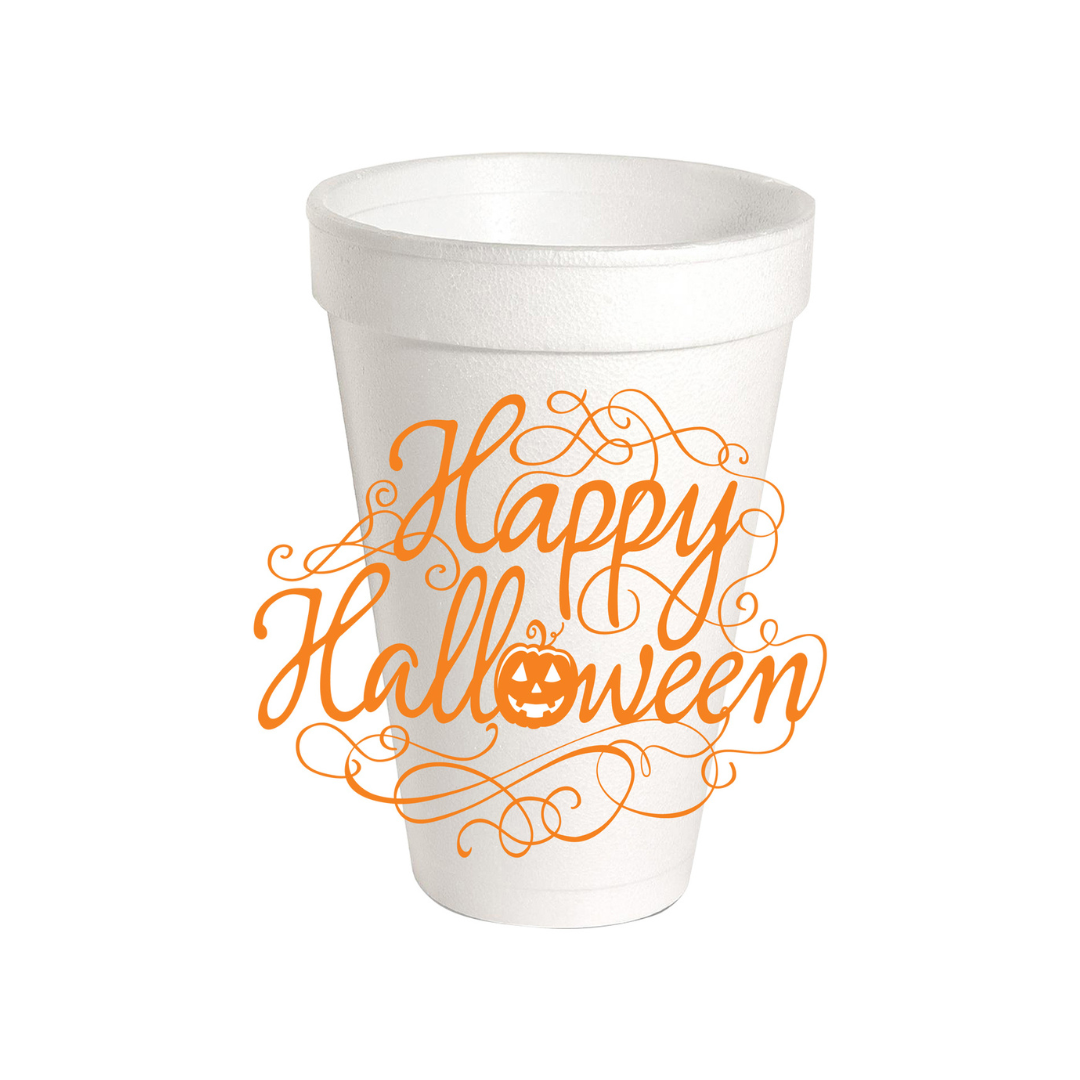 Happy Halloween Styrofoam Cups