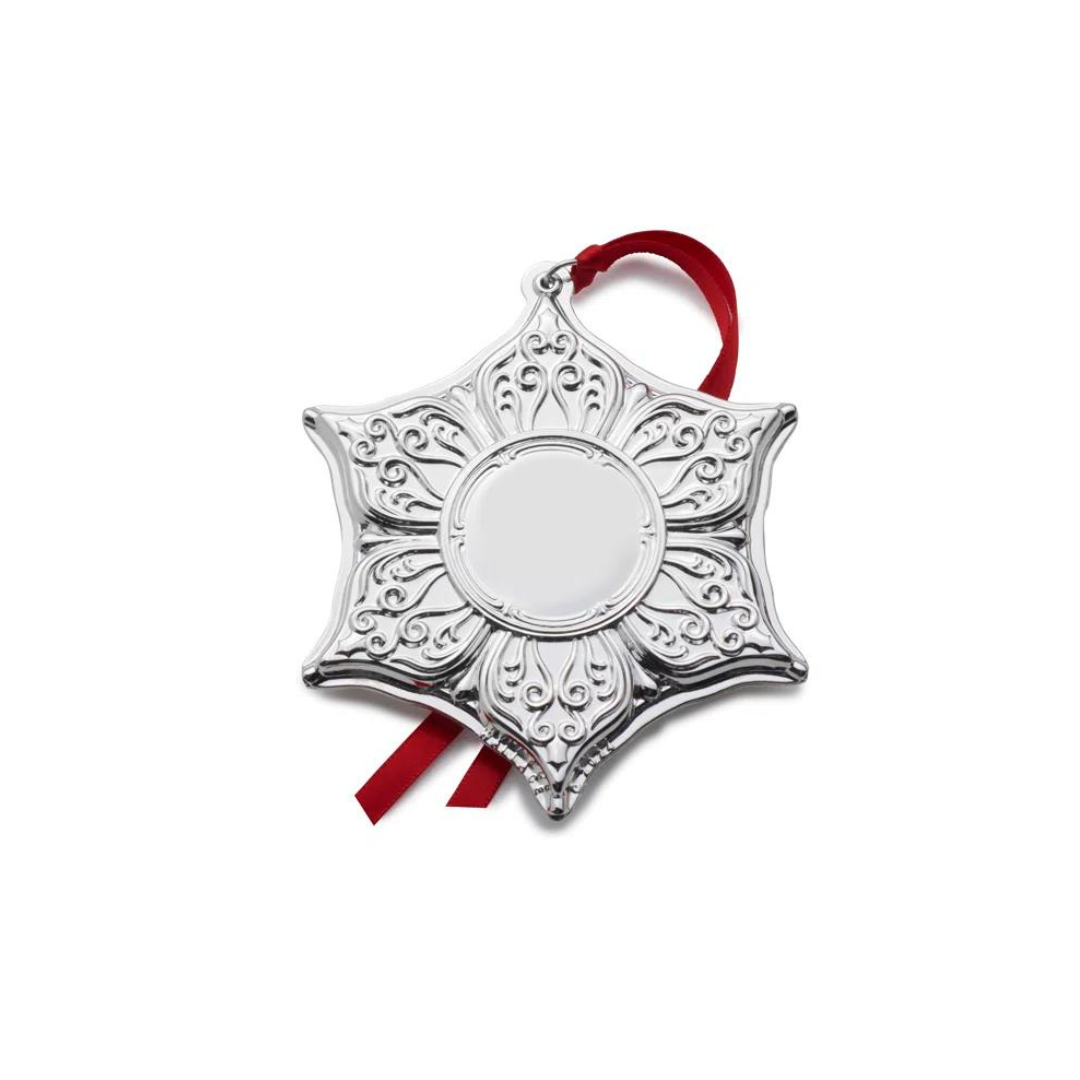 2024 Wallace Silver Plated Engravable Star Ornament - 12th Edition