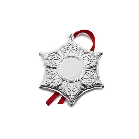 2024 Wallace Silver Plated Engravable Star Ornament - 12th Edition