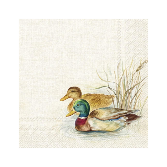 Hunted Ducks Cream Napkins