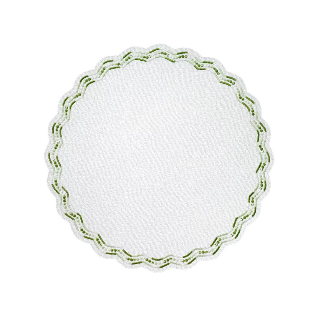 Belgravia Green 15" Round Mat