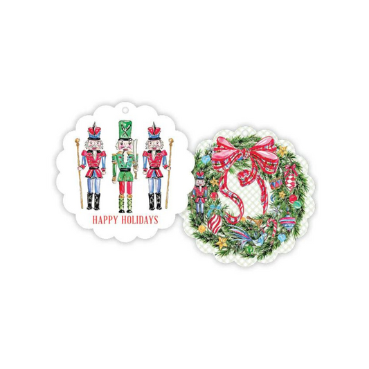 Traditional Nutcrackers Scalloped Gift Tags