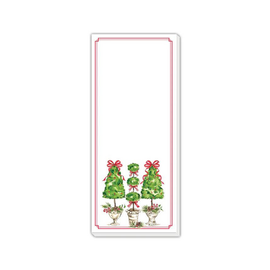 Traditional Pine Topiaries Skinny Notepad