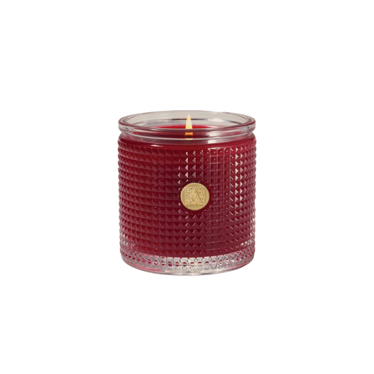 Aromatique Smell of Christmas Textured Glass Candle - 6 oz