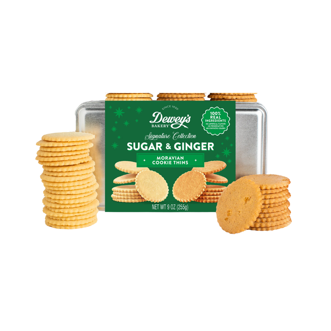 Sugar and Triple Ginger Moravian Cookie Gift Tin