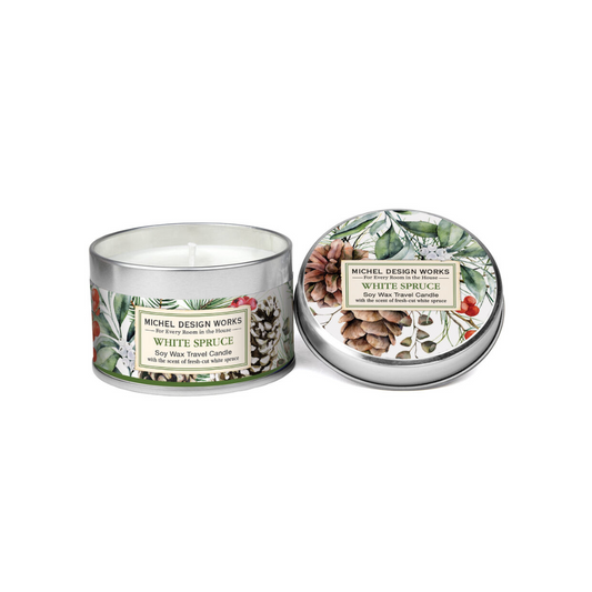 Michel Design Works White Spruce Travel Candle