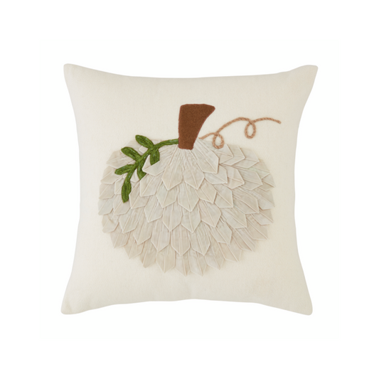 Square Velvet Ribbon Pumpkin Pillow