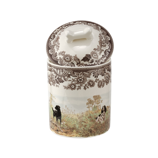 Spode Woodland 7 Inch Treat Jar, Dogs