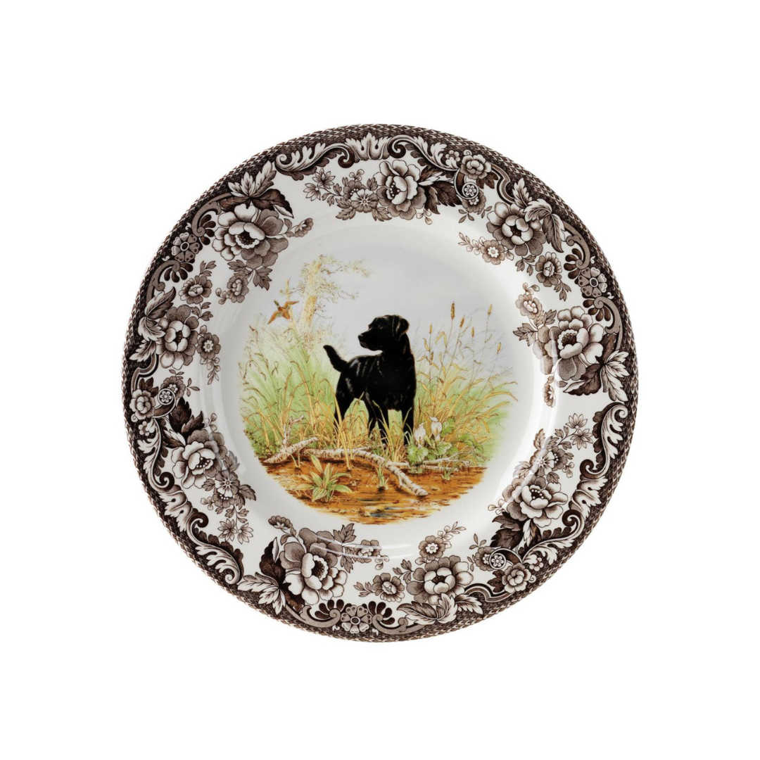 Woodland Salad Plate 8" Black Lab