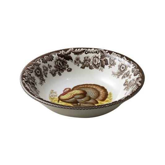 Spode Ascot Turkey Cereal Bowl 8"