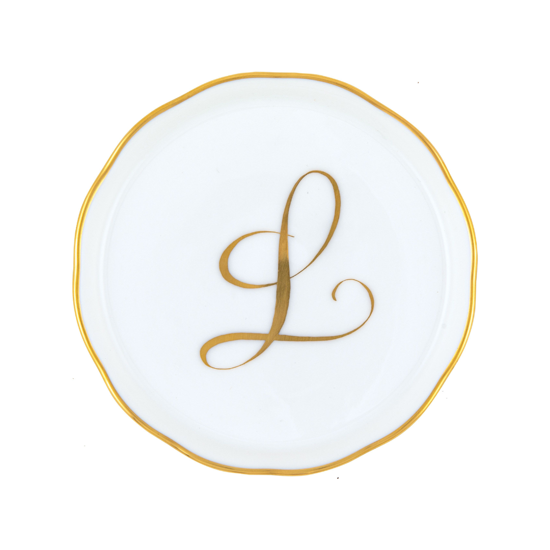 Coaster with Monogram - L