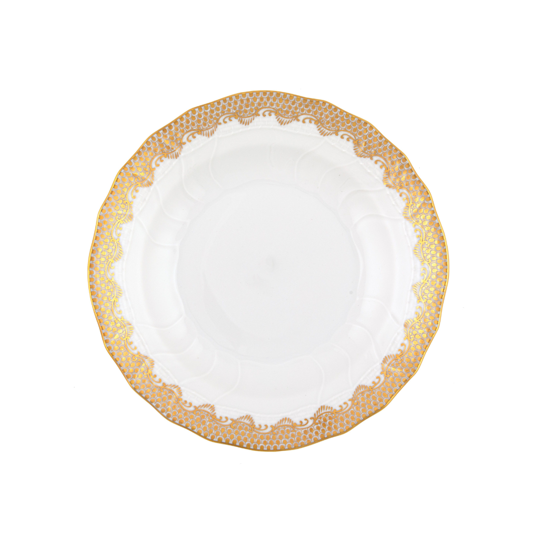 Fish Scale Gold Dessert Plate