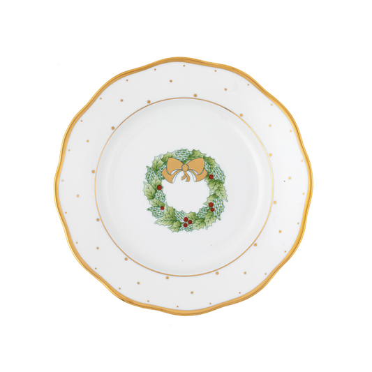 Wreath Christmas Dessert Plate