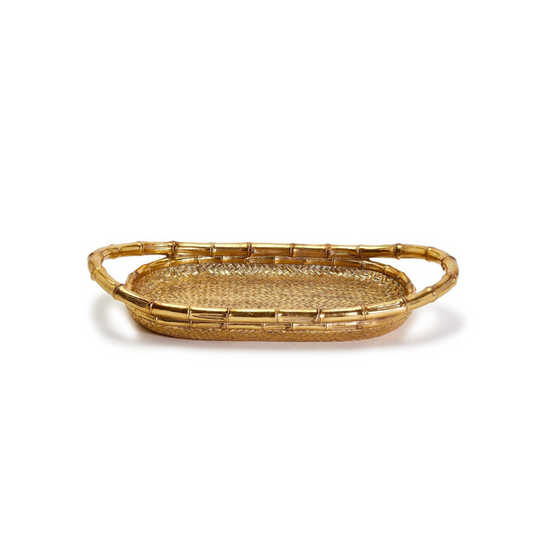 Gold Faux Bamboo Tray