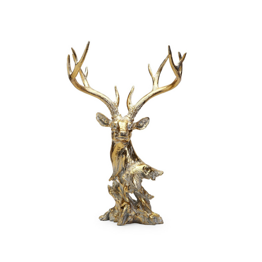 Gold Leaf Deer Decor