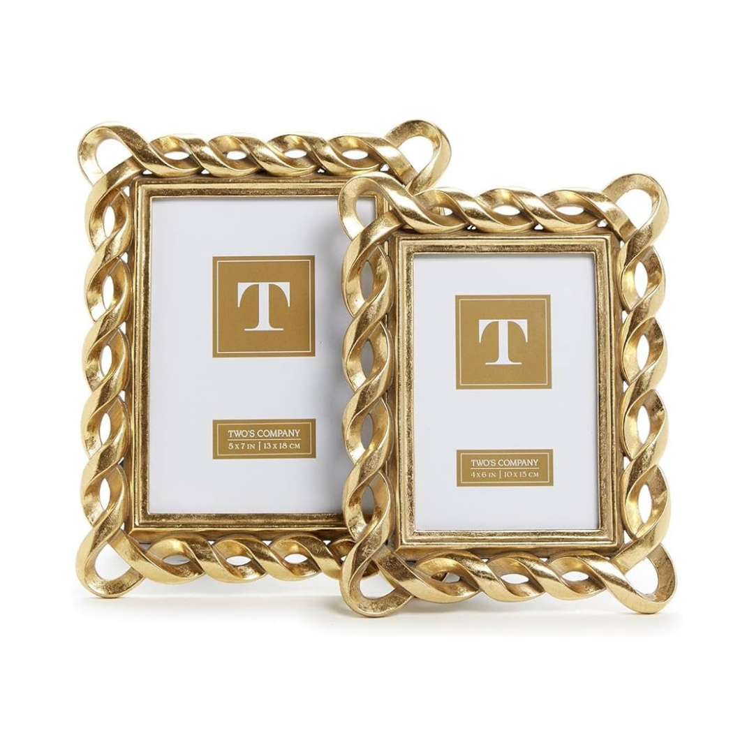 Gold Ribbon Picture Frame