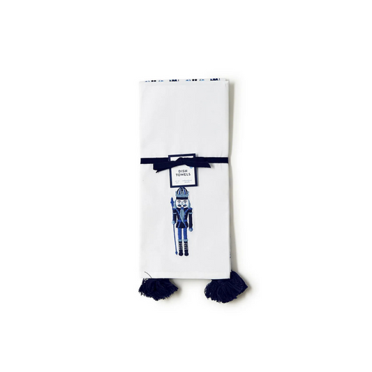 Set of 2 Blue Nutcracker Dish Towels