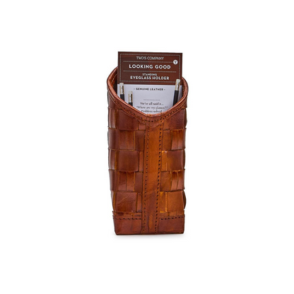 Woven Leather Eyeglass / Accessory Holder