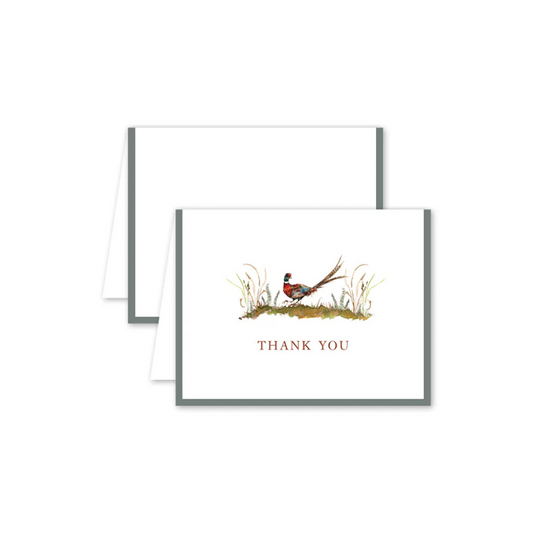 Dogwood Hill Pheasant and Foliage Thank You Card