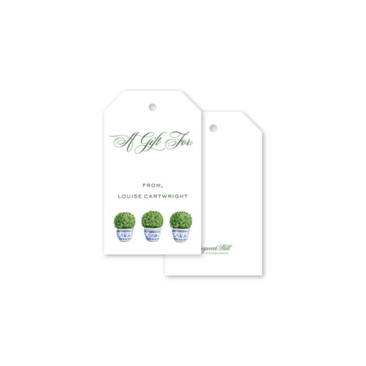 Dogwood Hill Poolside Topiary Gift Tags