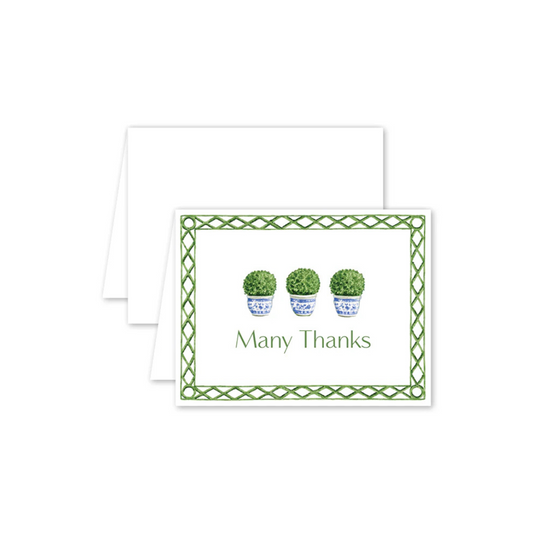 Dogwood Hill Poolside Topiary Thank You Cards