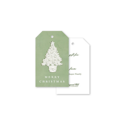 Dogwood Hill Porcelain Verte Tree Gift Tags