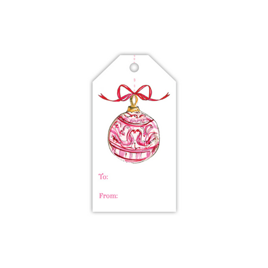 Gift Tag - Pink Peppermint Ornaments