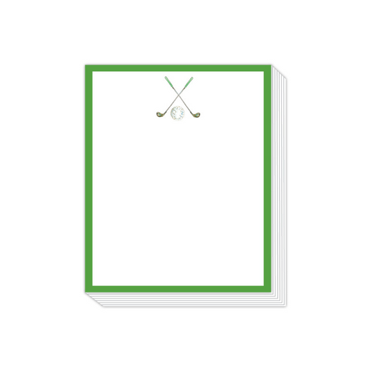 Handpainted Golf Club with Green Border Short Stack Pad