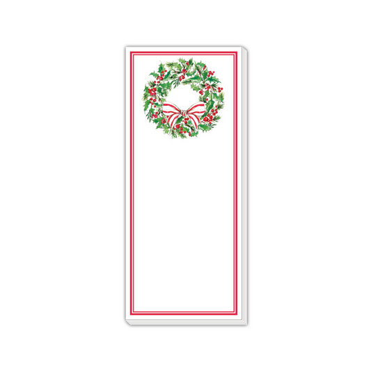 Holly Wreath with Bow Skinny Pad