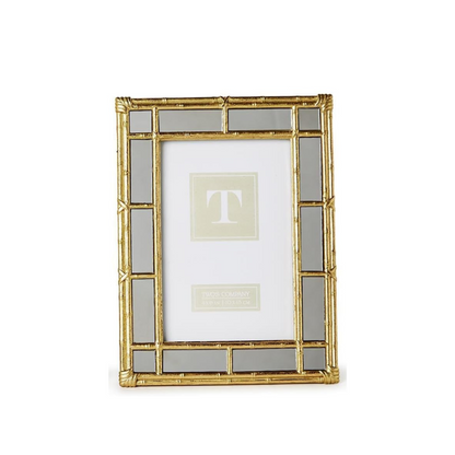 Bamboo Design Gold Photo Frames with Mirror Edge