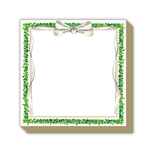 Mini Luxe Notepad - Boxwood Border