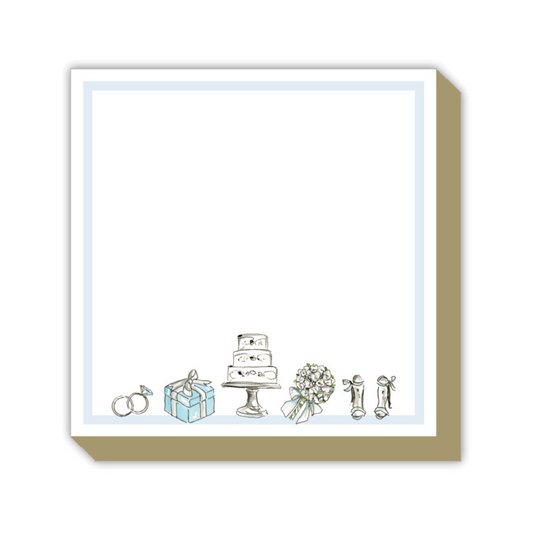 Mini Luxe Pad - Bridal Icons with Blue Border