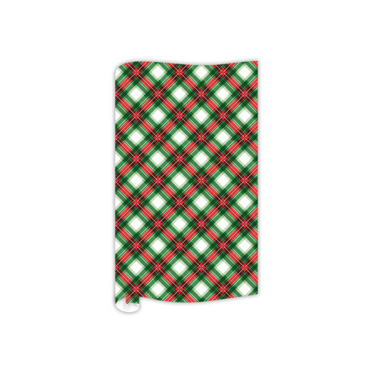 Red & Green Traditional Plaid Gift Wrap