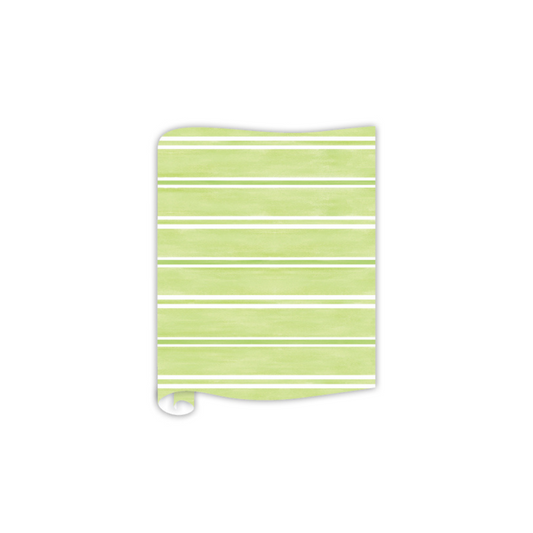 Watercolor Stripes Celadon Table Runner