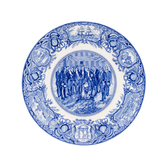 GA Plates Burning of the Yazoo Act- Blue Plate #8