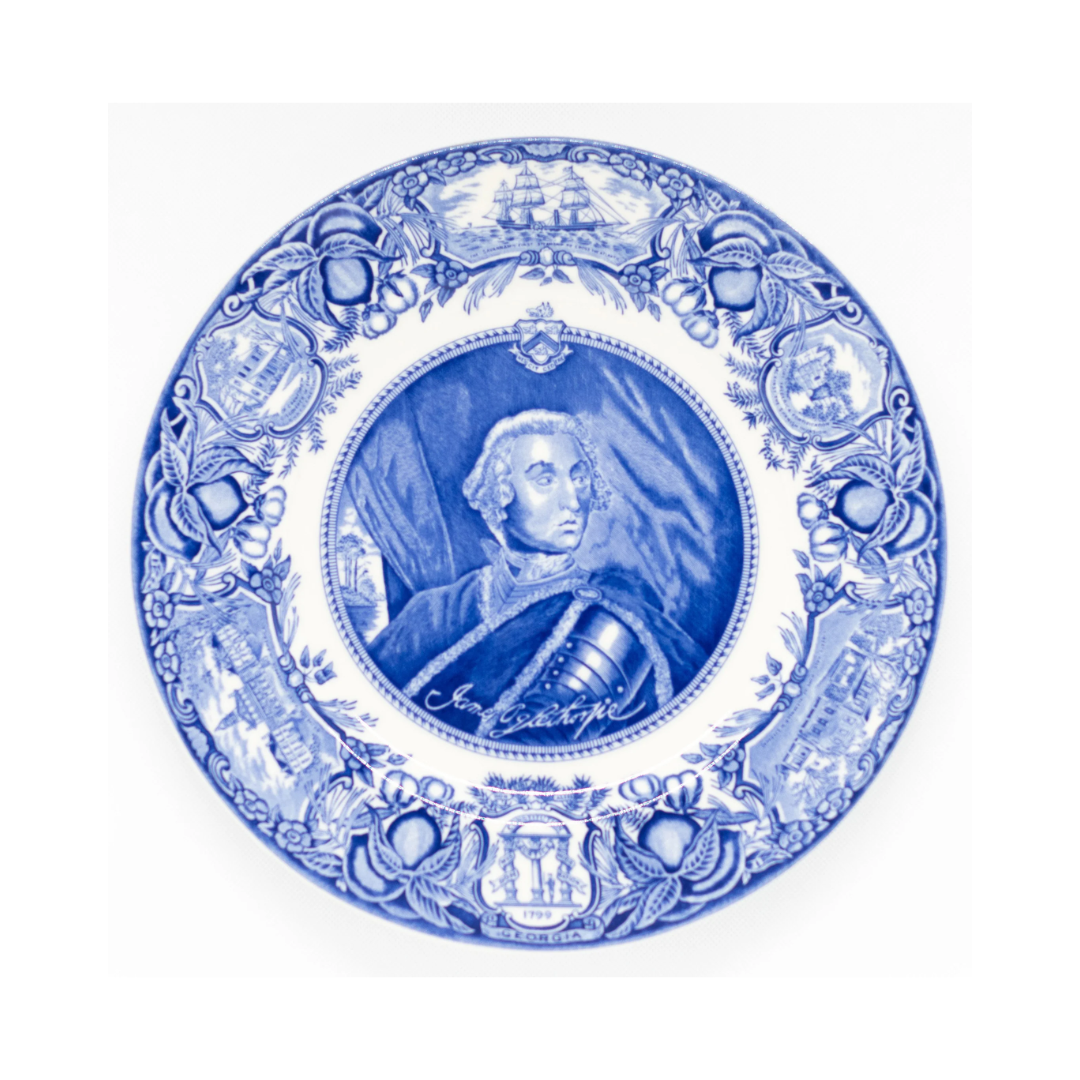 James Oglethorpe- Blue GA Plate #1