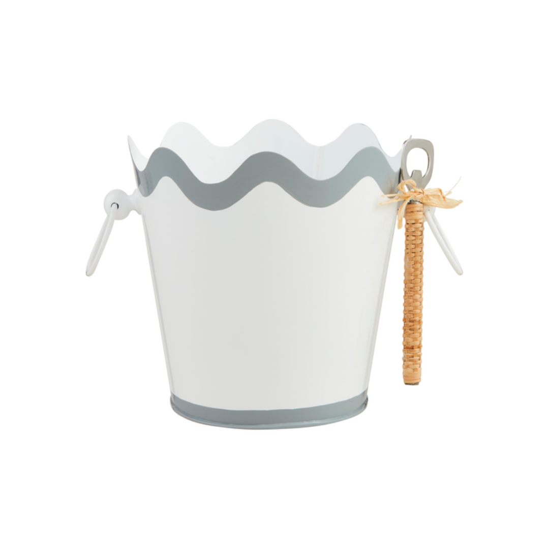 Scalloped Ice Bucket Set