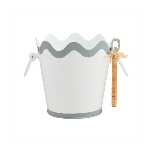 Scalloped Ice Bucket Set