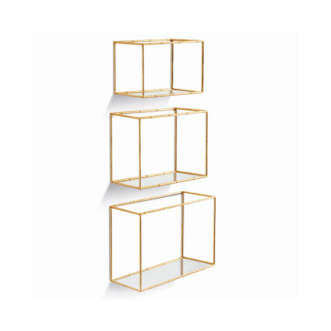 Daphne Mirrored Wall Shelves