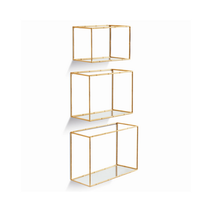 Daphne Mirrored Wall Shelves