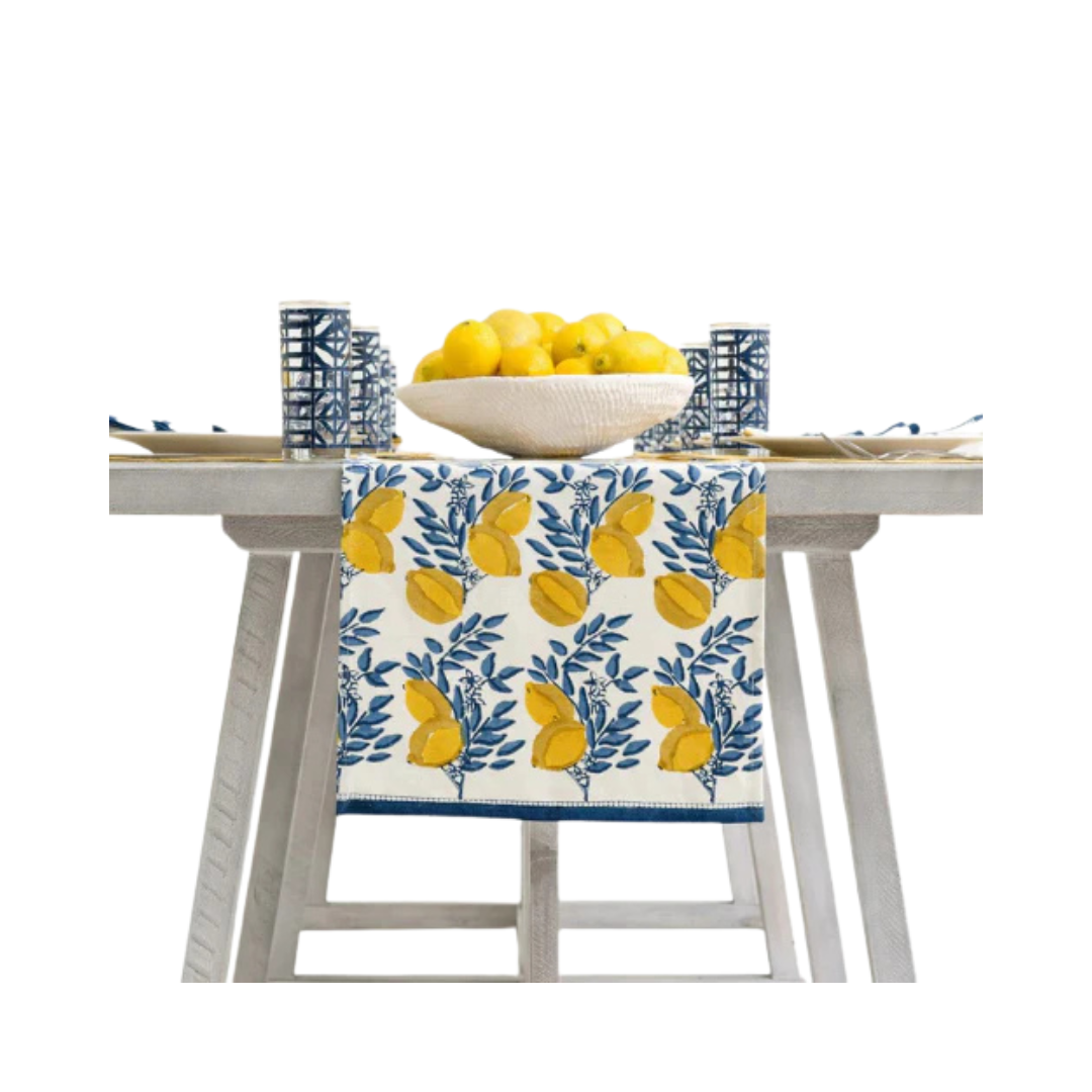 Pomegranate Lemon Vine Table Runner