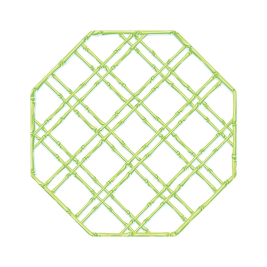 Caspari Bamboo Screen Moss Green Paper Placemats