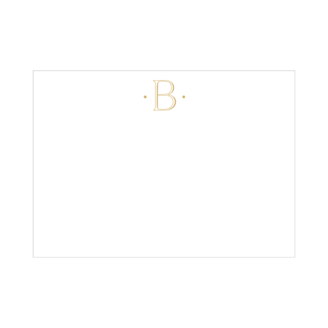 Caspari Antique Plain Letter Foil Correspondence Cards